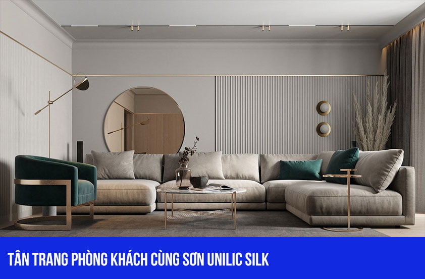 Tân trang lại phòng khách với bảng màu của Unilic Silk