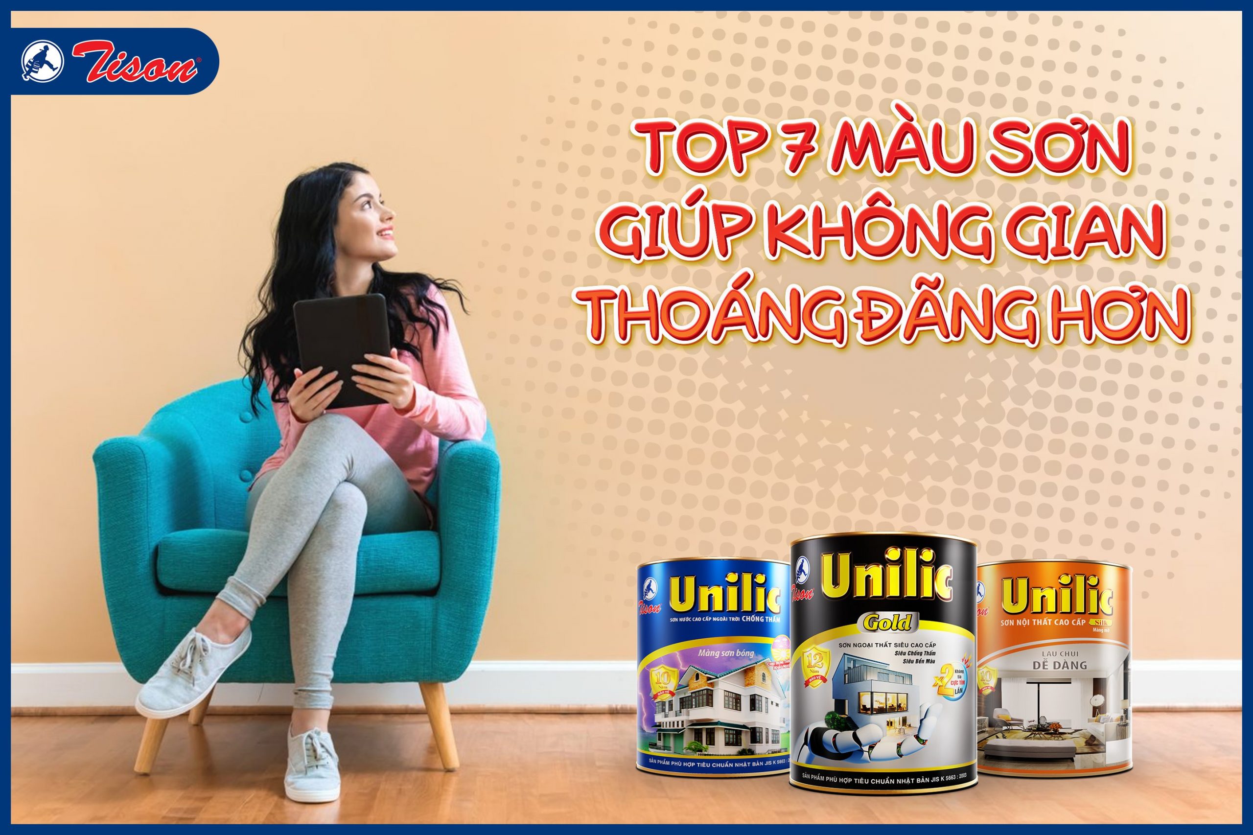 TOP 7 màu sơn nội thất cho không gian rộng rãi