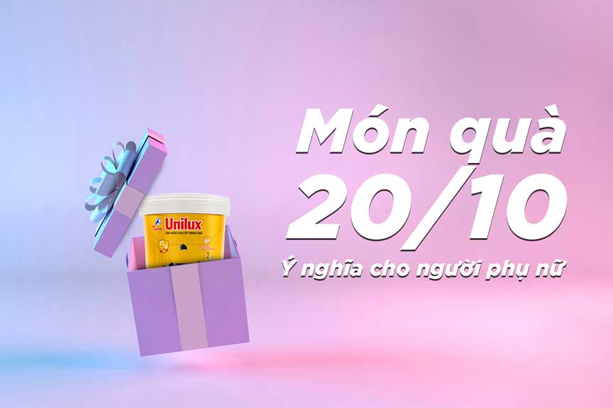 Món quà 20/10 ý nghĩa cho phụ nữ từ sơn nội thất Unilux