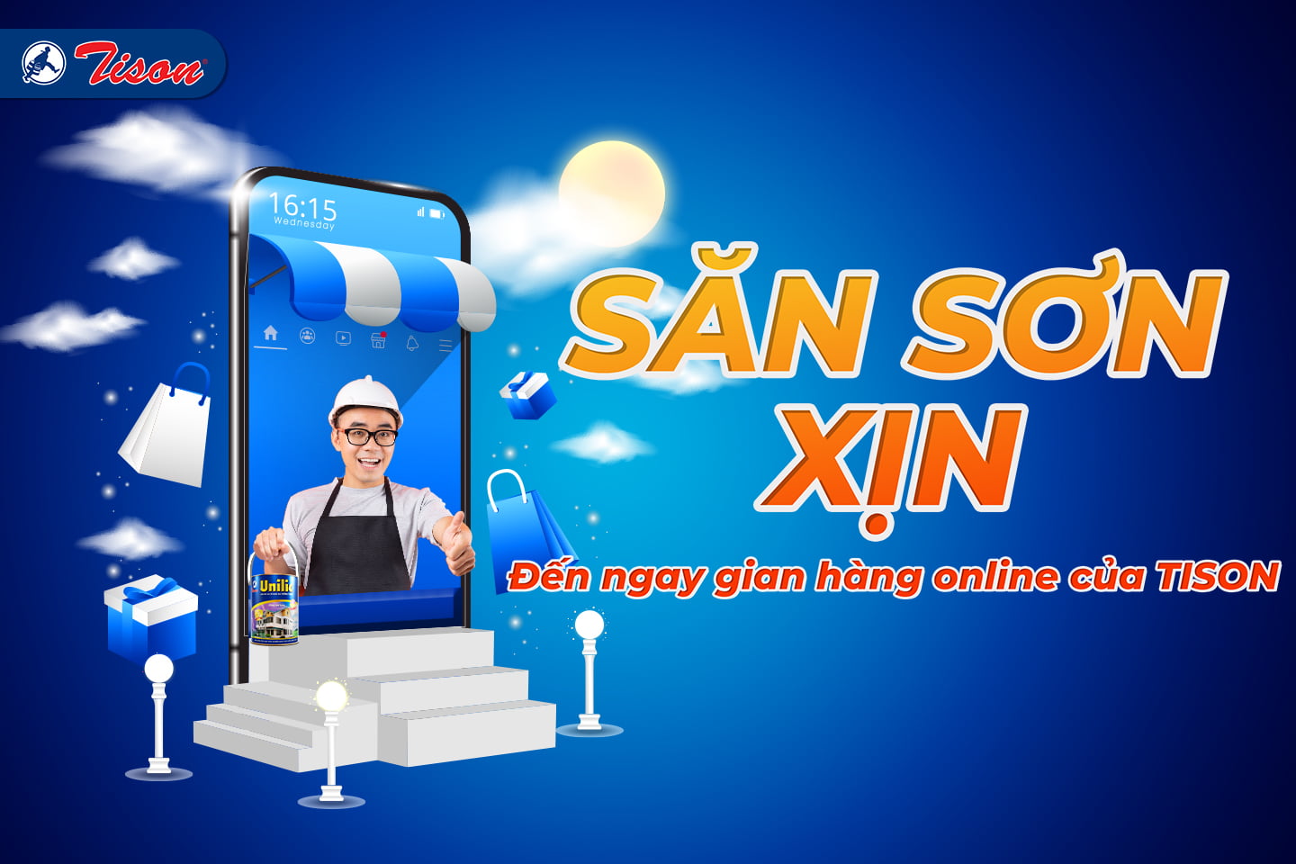 Sơn nước Tison chính thức có mặt trên Tiki, Shopee, Lazada